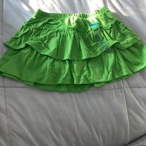 Toddler Green ruffle skirt